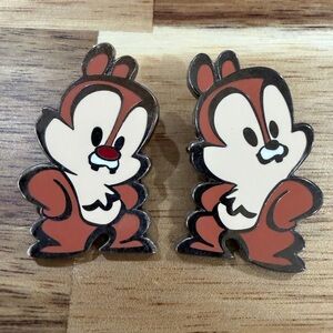 Disney Parks Cutie Characters Mystery Collection Chip & Dale Pin Pair